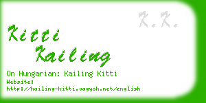 kitti kailing business card